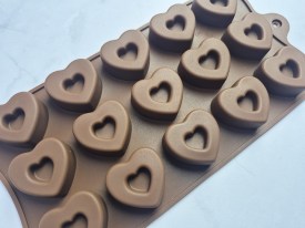 Moldes silicona 15 corazones